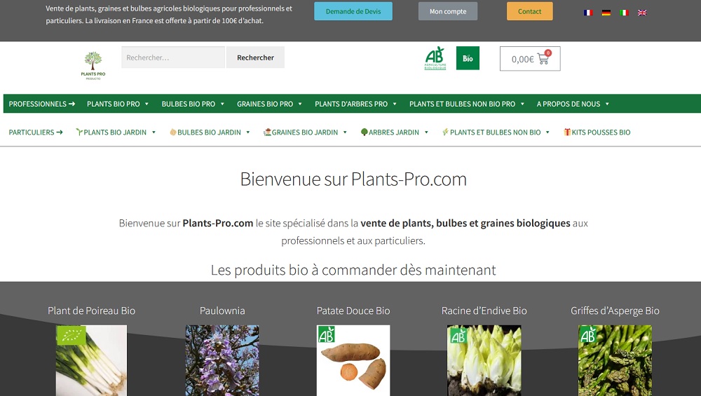 site de vente de plants bio